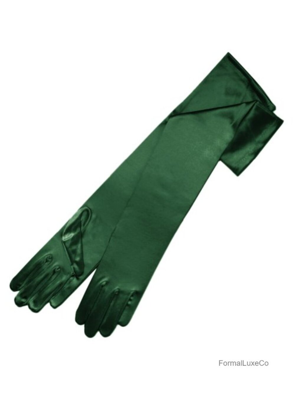 Long Shiny Stretch Satin Dress Gloves 19.5 inch Formal Evening Accessory
